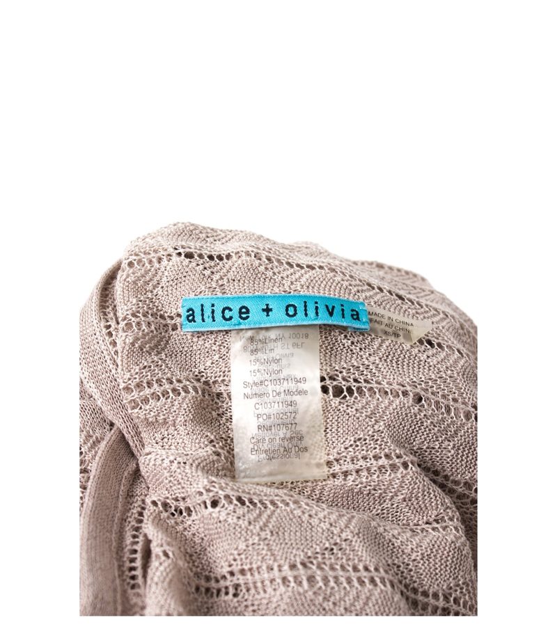 alice+olivia Damen 7/8 Arm Strickjacke/Cardigan Gr. XS/DE 34 Leinen – Foto 4