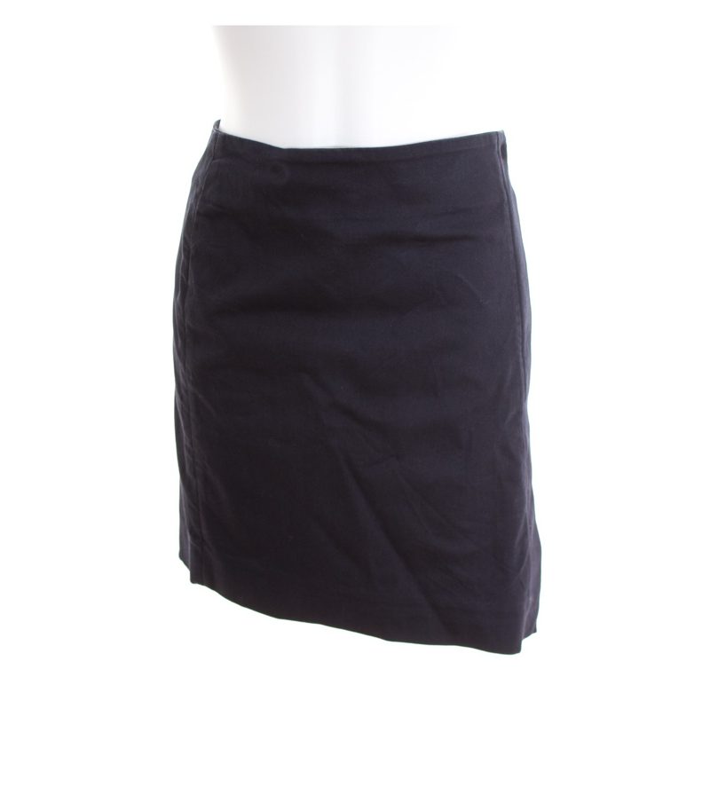 COS Damen Rock Minirock Asymmetrisch Navyblau Gr. DE 36 Baumwolle – Foto 1