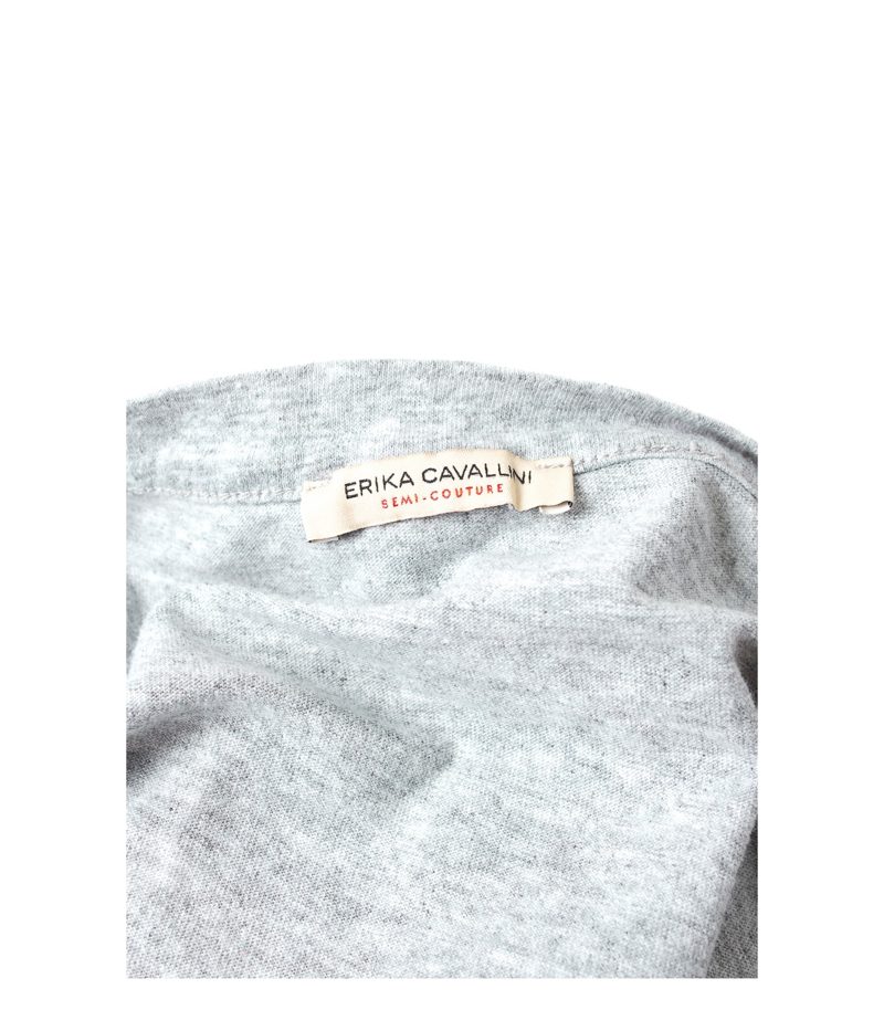 ERIKA CAVALLINI by SEMI-COUTURE Damen T-Shirt Seideneinsatz Gr. M/DE 38 – Foto 4