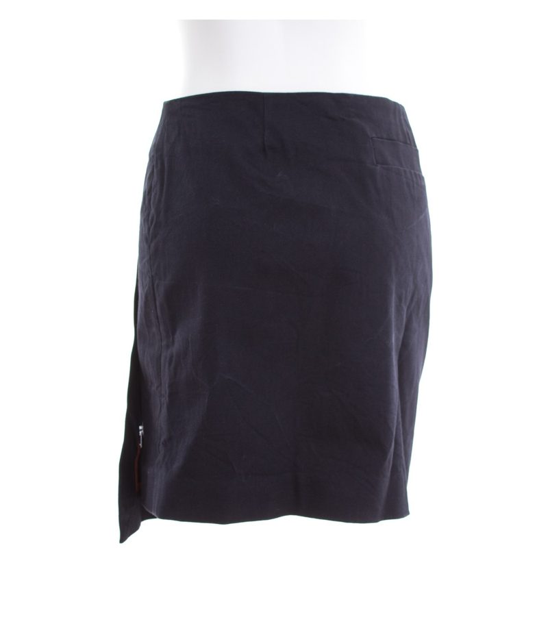 COS Damen Rock Minirock Asymmetrisch Navyblau Gr. DE 36 Baumwolle – Foto 2