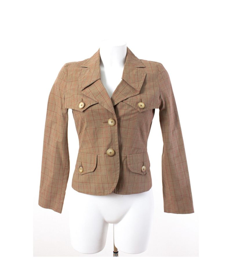 PIU & PIU Blazer Gr. 36 kariert 100% Baumwolle – Foto 1