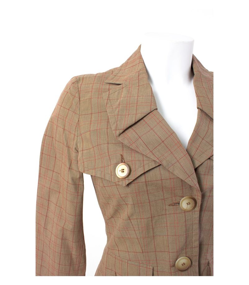 PIU & PIU Blazer Gr. 36 kariert 100% Baumwolle – Foto 2