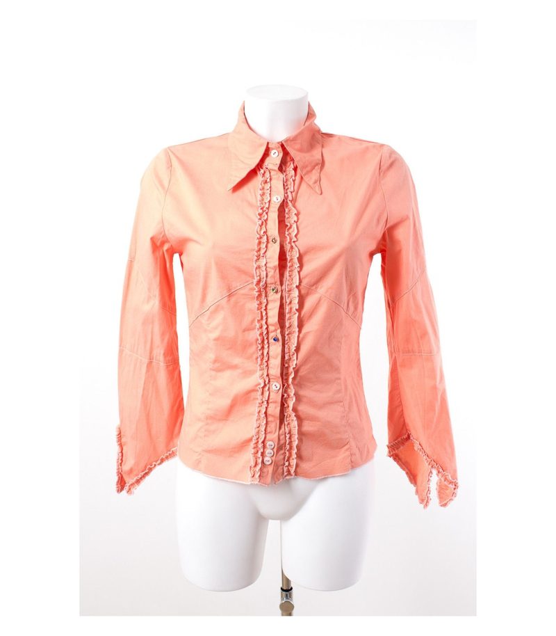 Bottega Stretchbluse Bluse Hemdbluse Gr. S/DE 36 Baumwolle-Elasthan-Mix – Foto 1