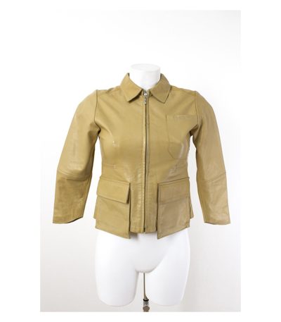 DKNY Kinder Mädchenjacke Lederjacke Gr. 10 Jahre Leder