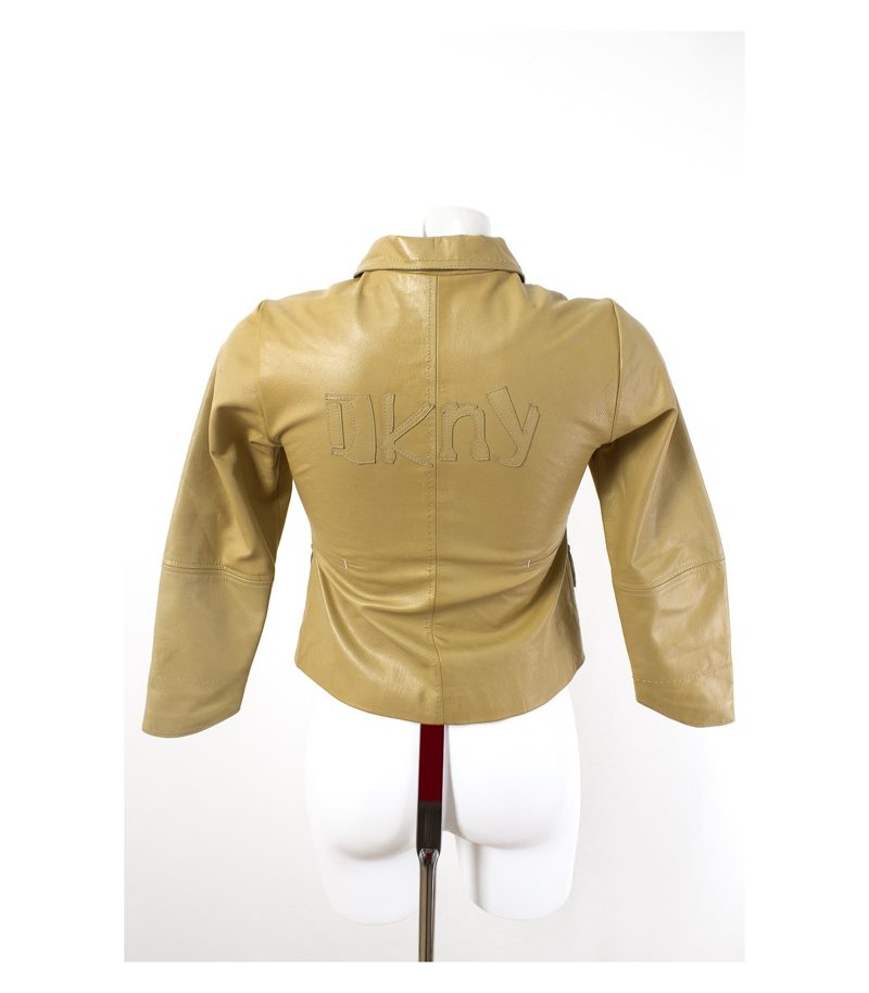 DKNY Kinder Mädchenjacke Lederjacke Gr. 10 Jahre Leder – Foto 4
