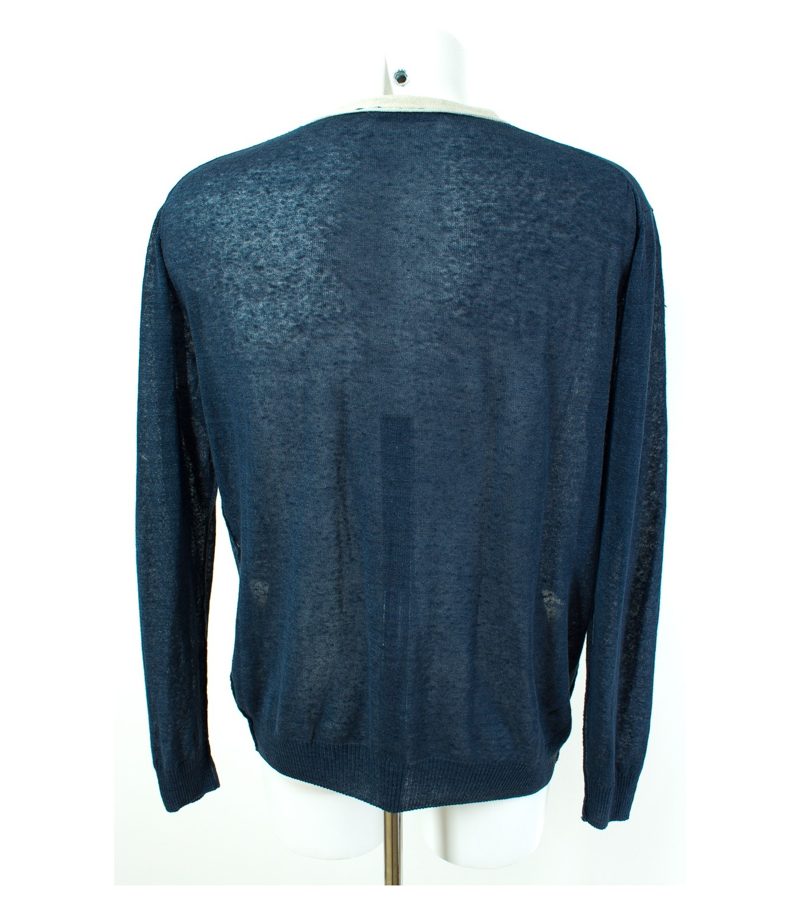 DANIELE FIESOLI Herren Strickjacke Sommer Cardigan Gr. XL/DE 54 Leinen – Foto 2
