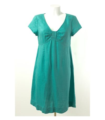Boden Sommerkleid hoch angesetzter Taille Gr.UK 10/DE 36 100% Kleid Leinen