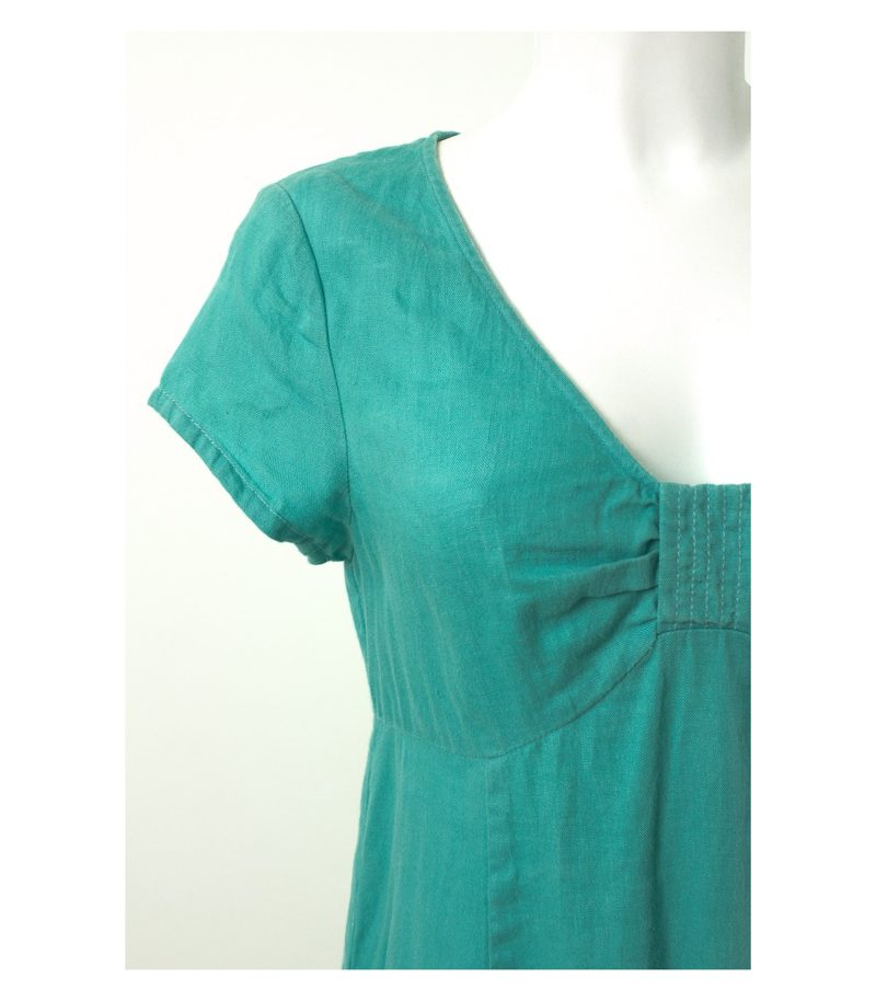 Boden Sommerkleid hoch angesetzter Taille Gr.UK 10/DE 36 100% Kleid Leinen – Foto 2
