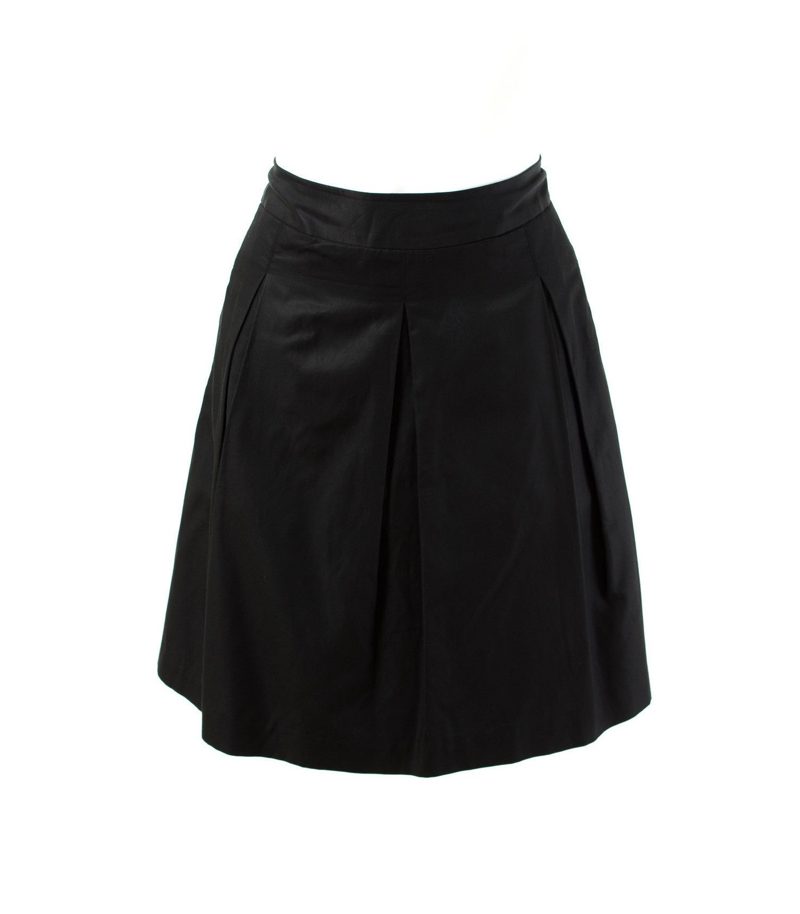 BCBGMAXAZRIA Rock Gr. 4/38 Faltenrock Schwarz Baumwolle – Foto 1