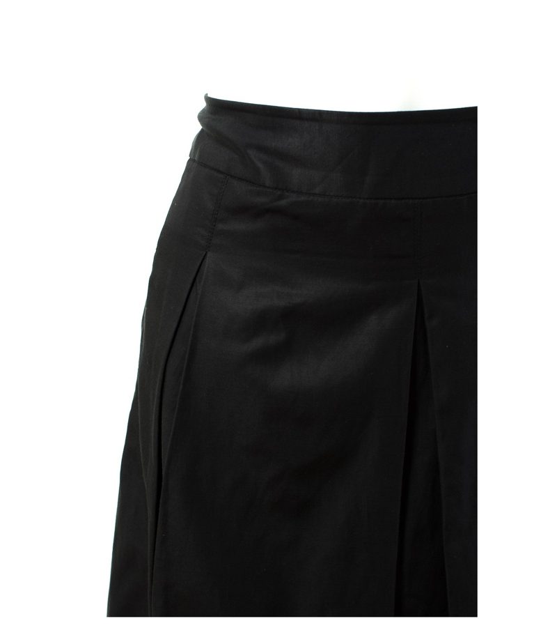 BCBGMAXAZRIA Rock Gr. 4/38 Faltenrock Schwarz Baumwolle – Foto 2
