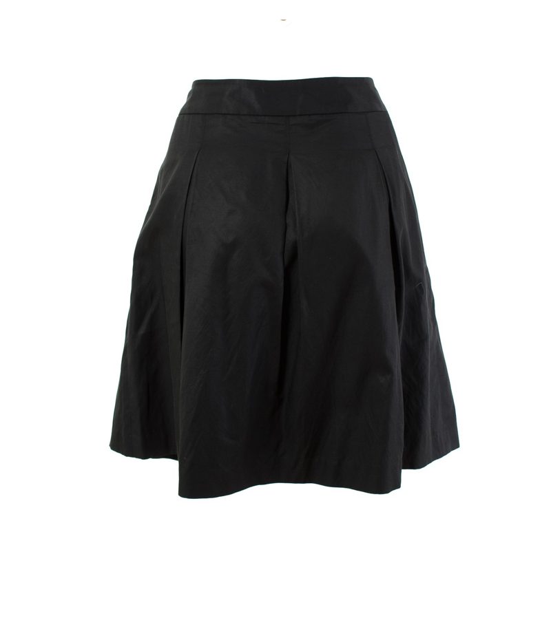 BCBGMAXAZRIA Rock Gr. 4/38 Faltenrock Schwarz Baumwolle – Foto 3