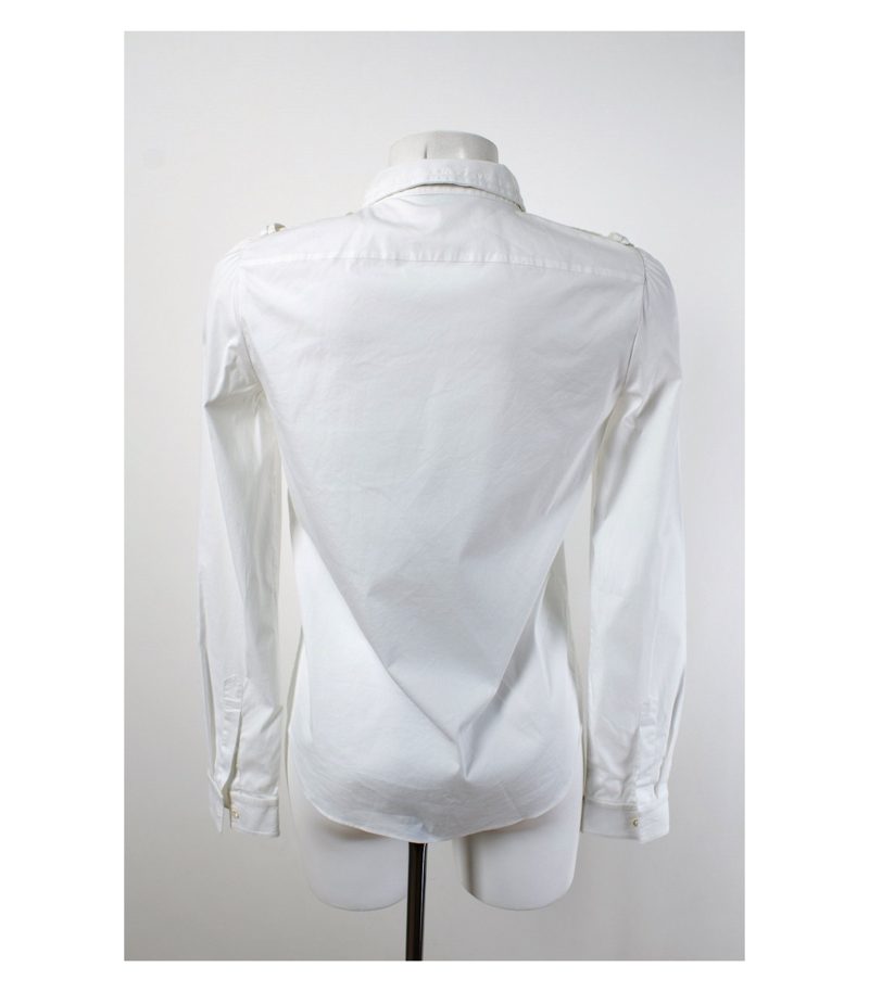 6267 Ivory Floral Damen Bluse Klassische Shirt Gr. DE 36 Baumwolle – Foto 3