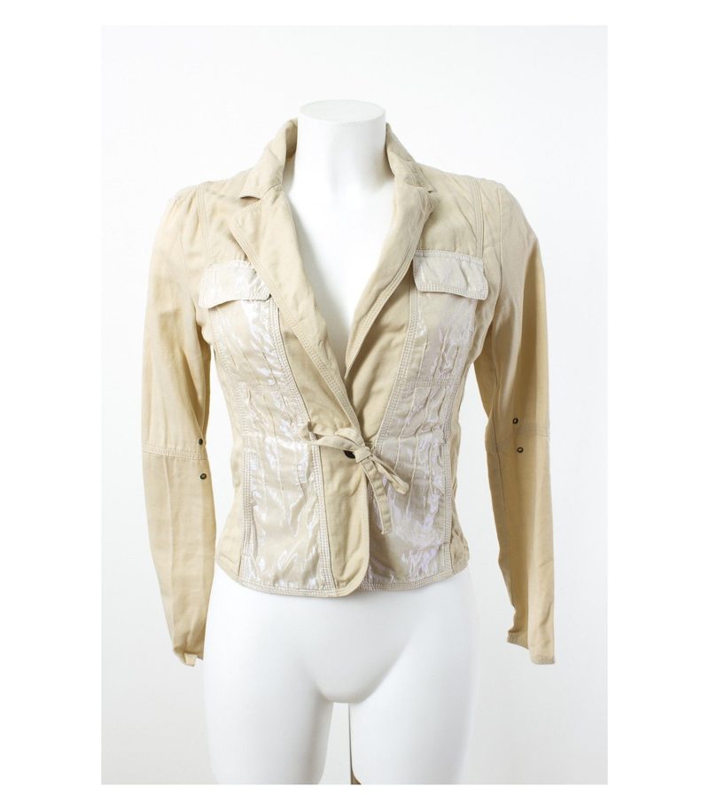 Marc Cain Damen Blazer Gr. N1/34 Baumwolle-Leinen-Mix – Foto 1