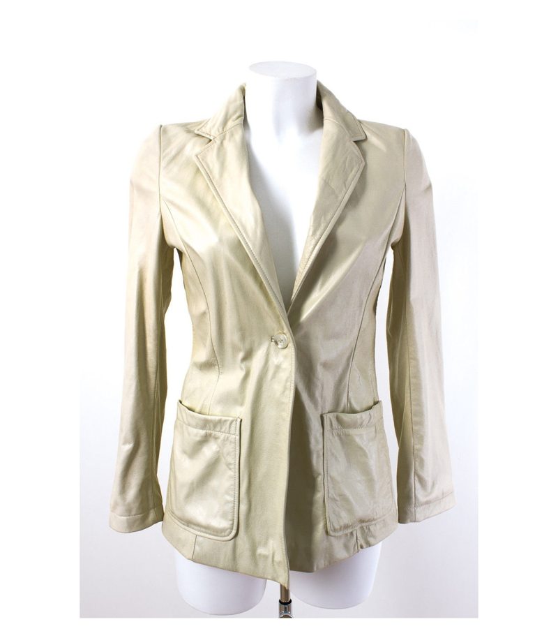 CLOSED Blazer Lederjacke Damenjacke Lederblazer Leather Gr. M/38 – Foto 1