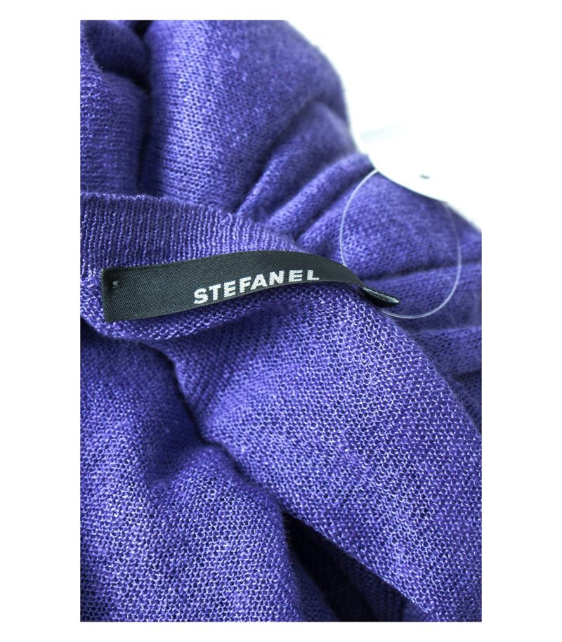 STEFANEL Twinset 3 tlg. Kleid Top Strickjacke Shirtkleid Cardigan Gr. S-M Leinen – Foto 5