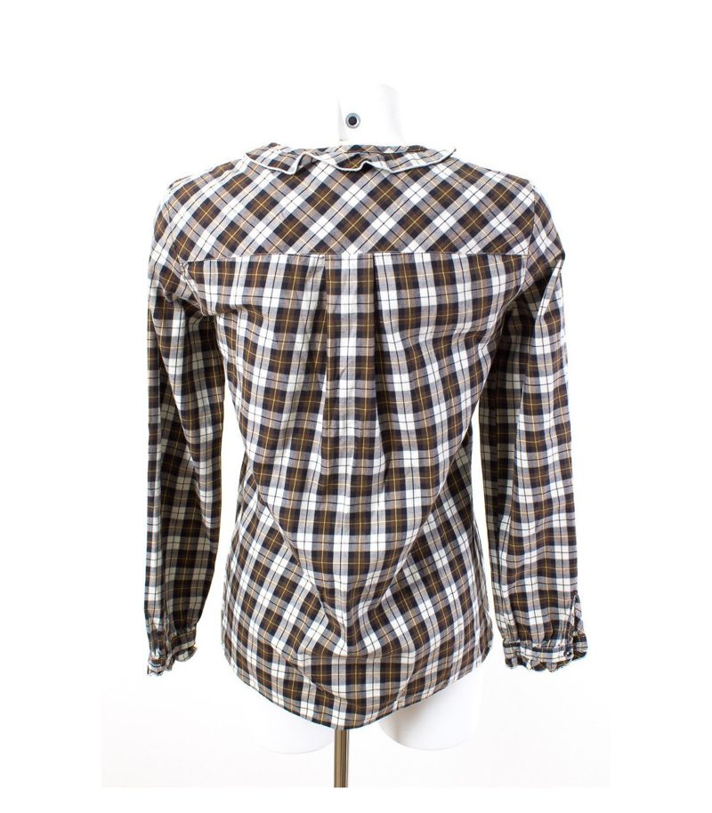 0039 ITALY Bluse Shirt Gr. S/36 Rüschenbluse 100% Baumwolle – Foto 2
