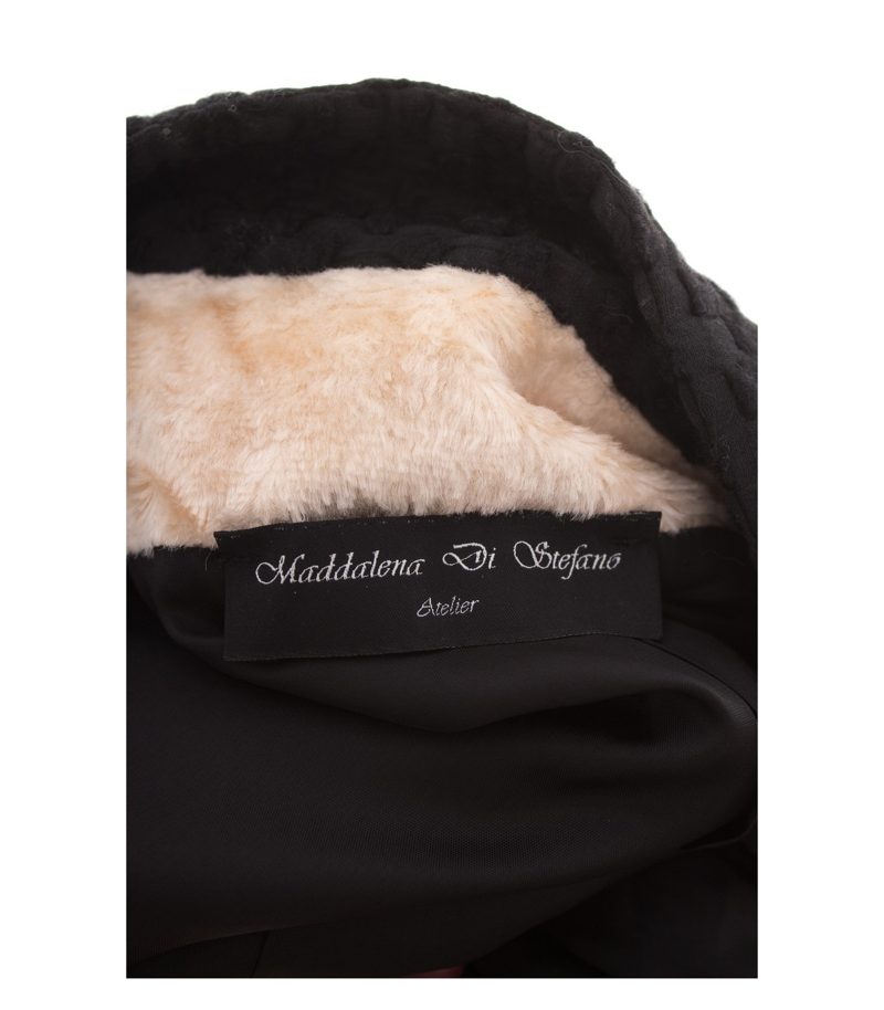 Maddalena Di Stefano Damen Blazer Gr. L Creme Schwarz Wolle – Foto 4
