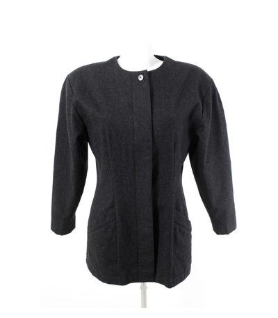 Marc Cain Jacke Anthrazitgrau Gr. 3=DE 19 (kurz) Reine Wolle