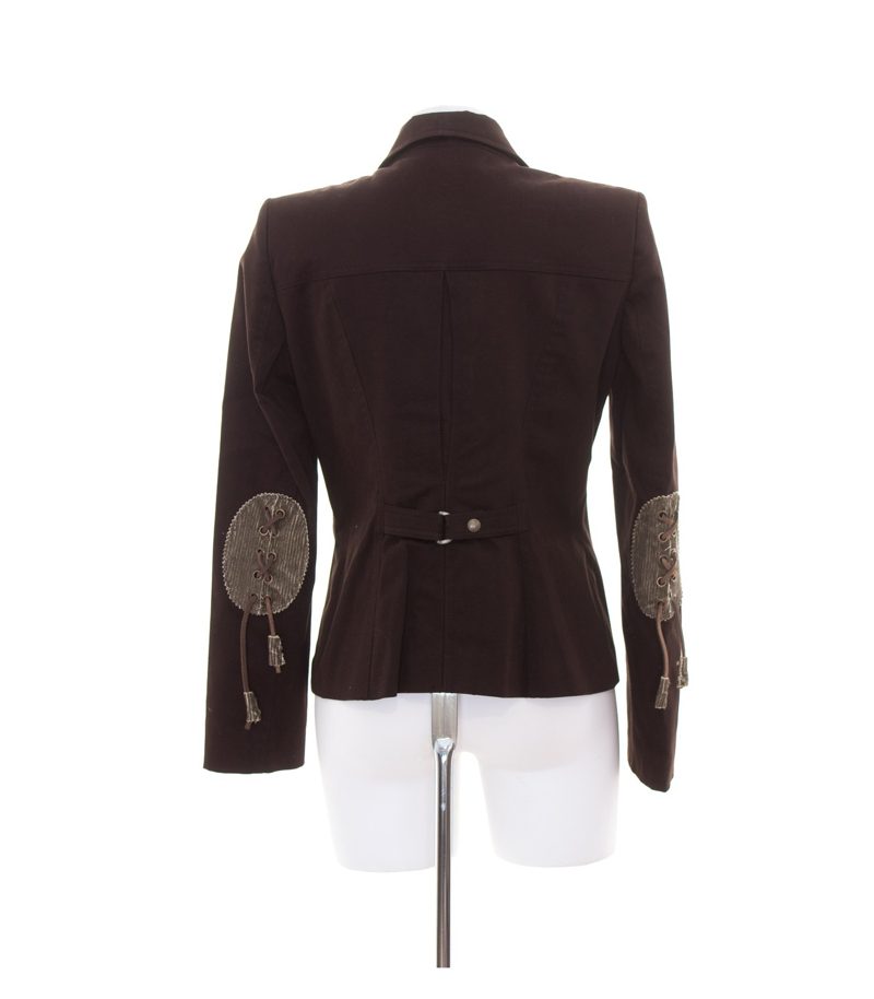 ECHO BLU Damen Blazer Gr. DE 38 Braun Baumwolle – Foto 3