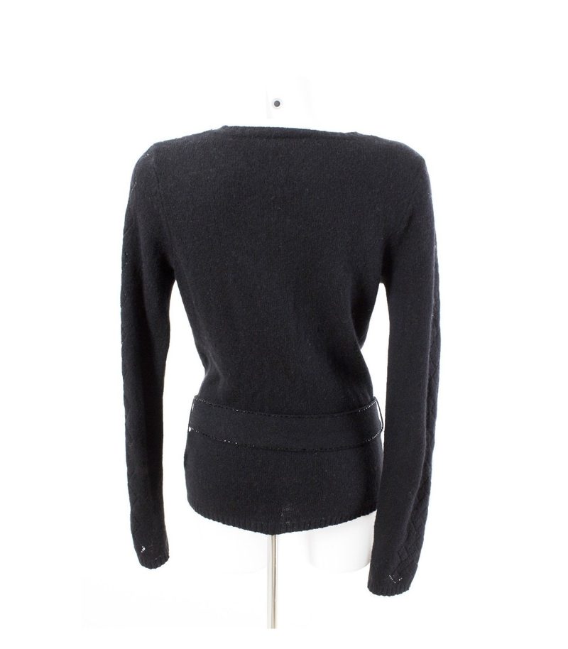 Snob Design Strickjacke Cardigan Perlenstickerei Gr. S/36 Wolle-Angora-Mix – Foto 2
