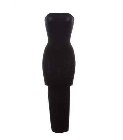 Wolford Damen Kleid Maxikleid Gr. XS Schwarz Trägerlos