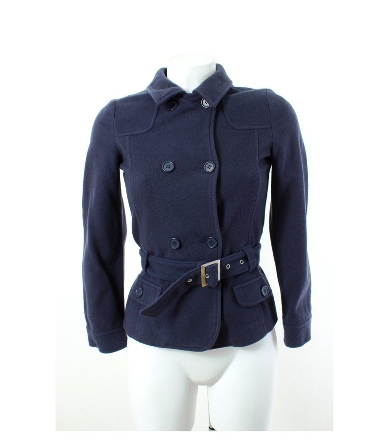 Benetton Mädchen Jacke Peacoat Gr. L/10/145 Wolle – Foto 1
