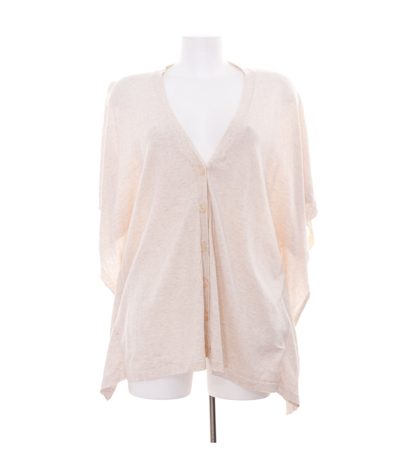 Laura Kent Damen Strickjacke Cardigan Gr. DE 40/42 Natur Strick Baumwolle