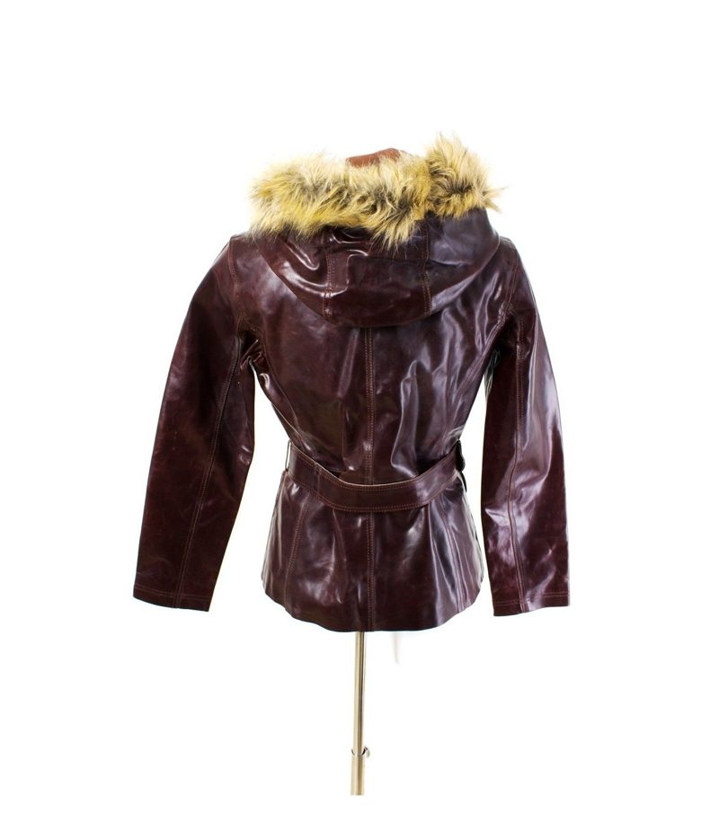 Damen Kapuzenjacke Lederjacke Gr. M/38 Leder NEU – Foto 2