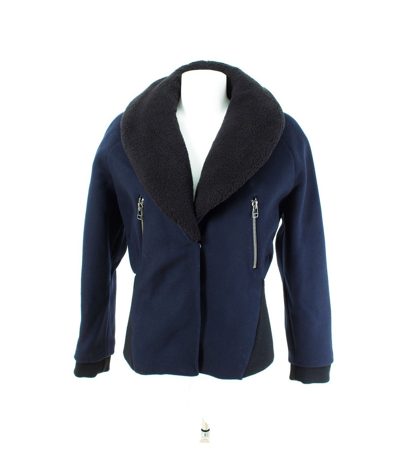 H&M Jacke Reine Winterjacke Wolljacke Gr. 40/L Wolle Leder Neu