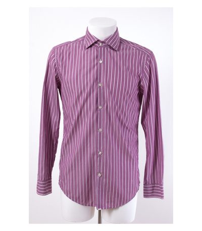 HUGO BOSS Hemd Gr.40/15 3/4 gestreift klassisches Business Hemd Baumwolle