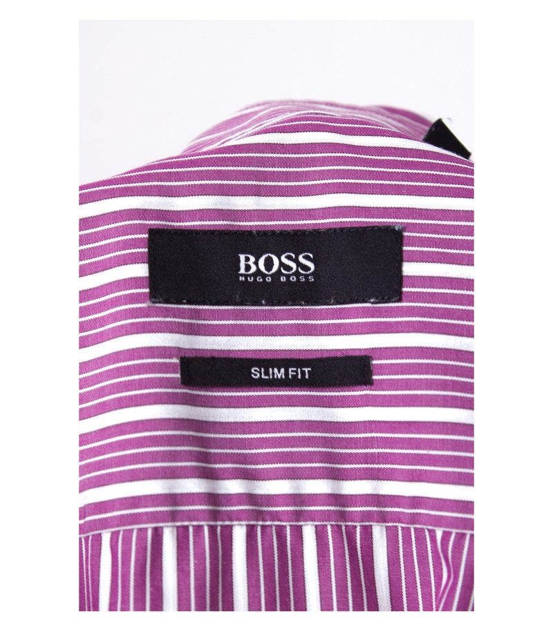 HUGO BOSS Hemd Gr.40/15 3/4 gestreift klassisches Business Hemd Baumwolle – Foto 3
