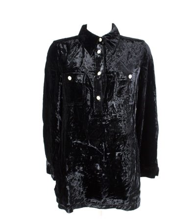 RENA LANGE Bluse Klassische Damenbluse Shirt Gr. M/38 Samt-Bluse