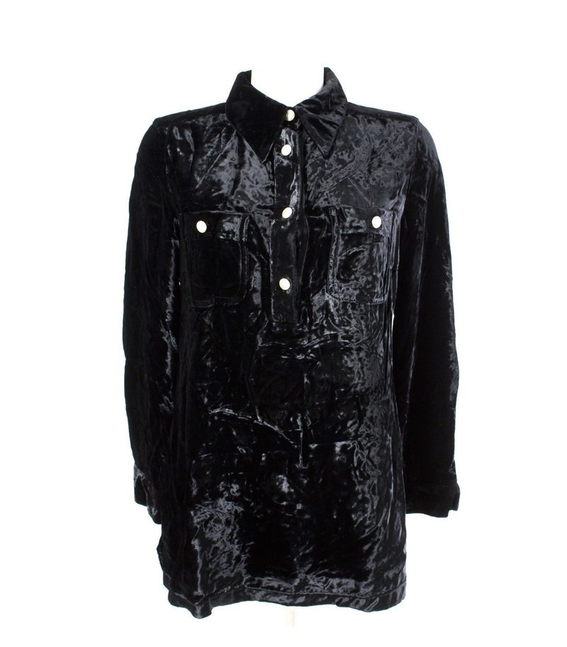 RENA LANGE Bluse Klassische Damenbluse Shirt Gr. M/38 Samt-Bluse – Foto 1