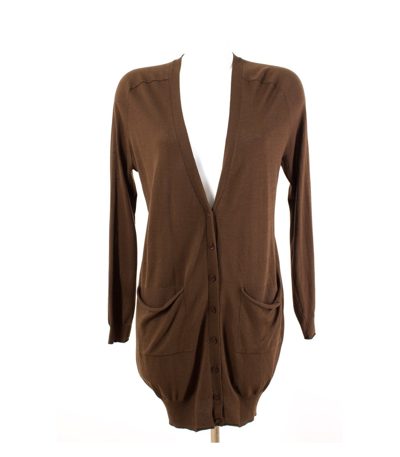 MALENE BIRGER Strickjacke Cardigan Feinstrick Gr. M/38 Seide-Baumwolle Strick