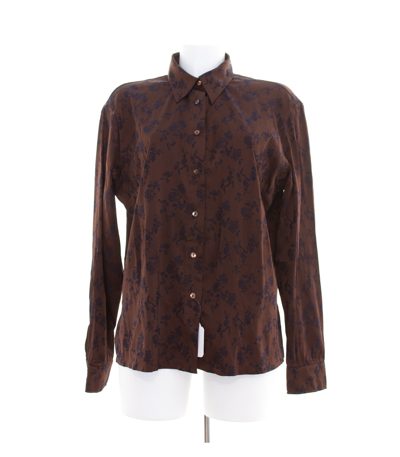 MARELLA Damen LA CAMICERIA Bluse Gr. DE 42 Braun Blau