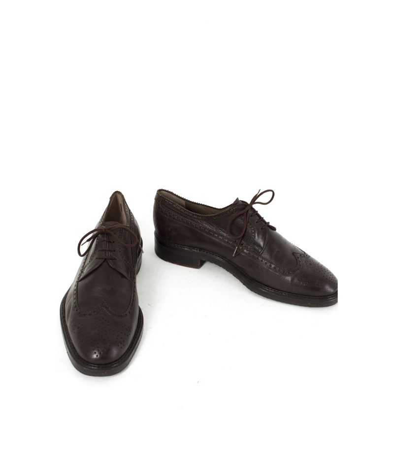 BERGAL Schuhe Schnürschuhe Wing Tip Lederschuhe Gr. UK 9=DE 43 Leder – Foto 1