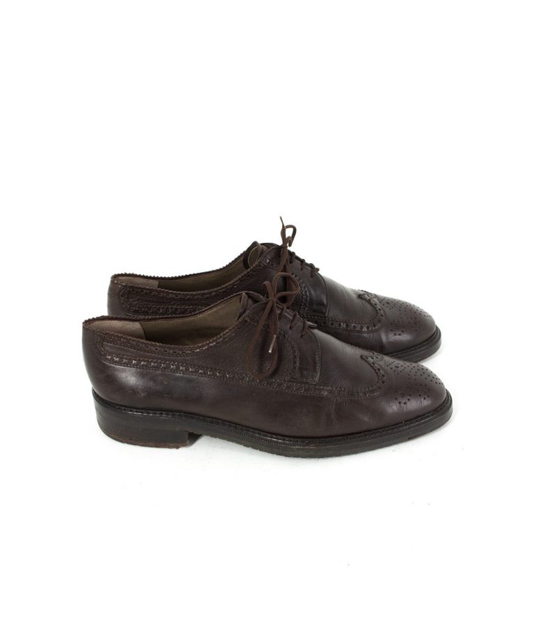 BERGAL Schuhe Schnürschuhe Wing Tip Lederschuhe Gr. UK 9=DE 43 Leder – Foto 3