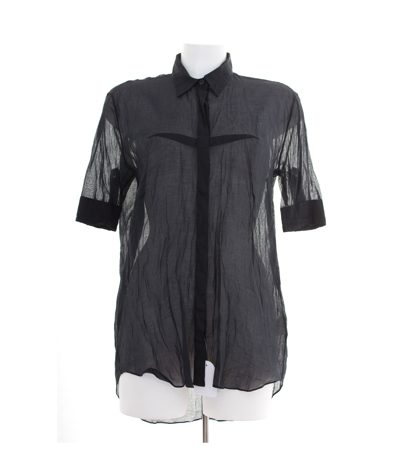 ACNE Damen Bluse Gr. DE 36 Blau Baumwolle