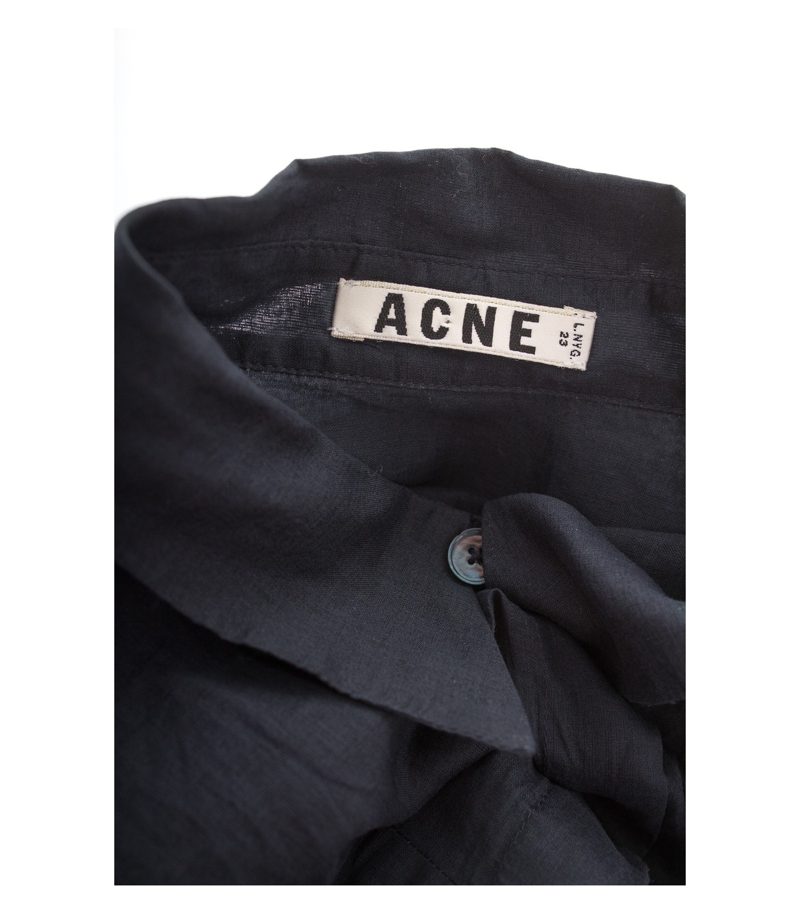 ACNE Damen Bluse Gr. DE 36 Blau Baumwolle – Foto 3