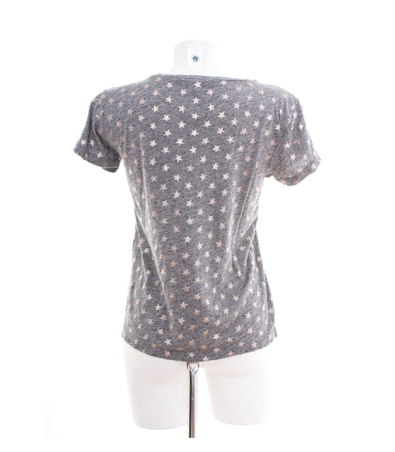 J.CREW Damen Shirt Freizeitshirt T-Shirt Gr. M Grau Silber Baumwolle – Foto 3