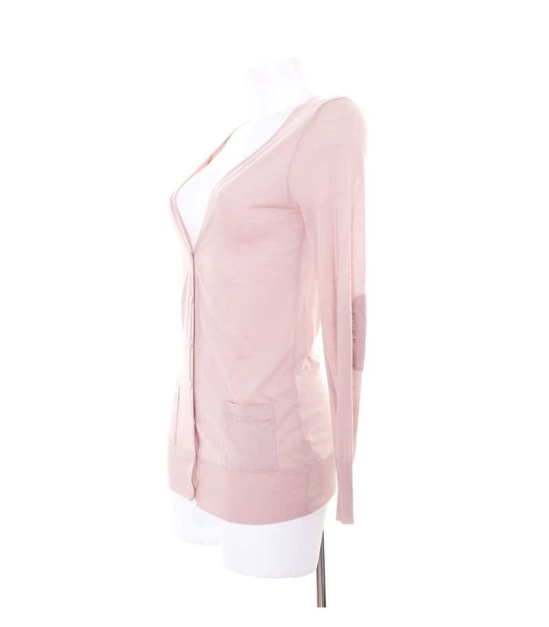 Massimo Dutti Damen Strickjacke Gr. M Taupe Strick Baumwolle – Foto 2