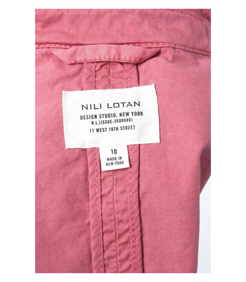 NILI LOTAN Mantel leichter Übergangsmantel Trinchcoat Gr. 40/L 100% Baumwolle – Foto 3