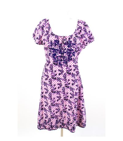 Paisley Park Kleid Sommerkleid Gr. 2XL/44 Baumwolle-Seide-Mix A-Linie