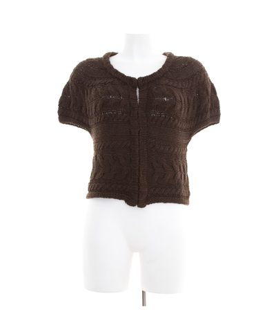 Massimo Dutti Damen Strickjacke Gr. M Braun Strick