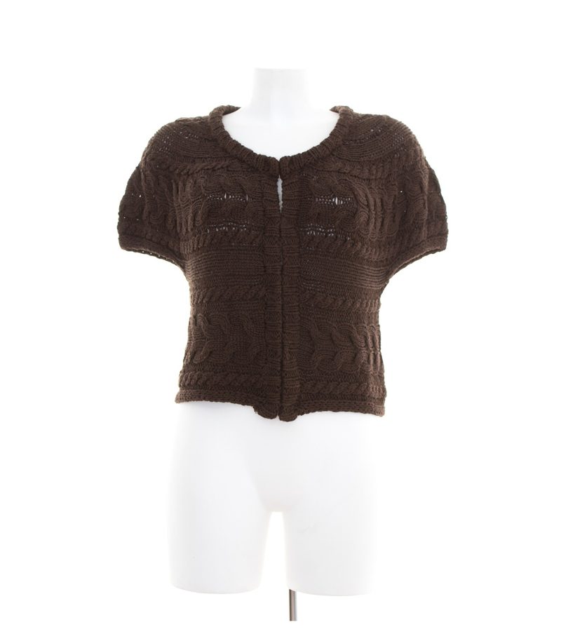 Massimo Dutti Damen Strickjacke Gr. M Braun Strick – Foto 1