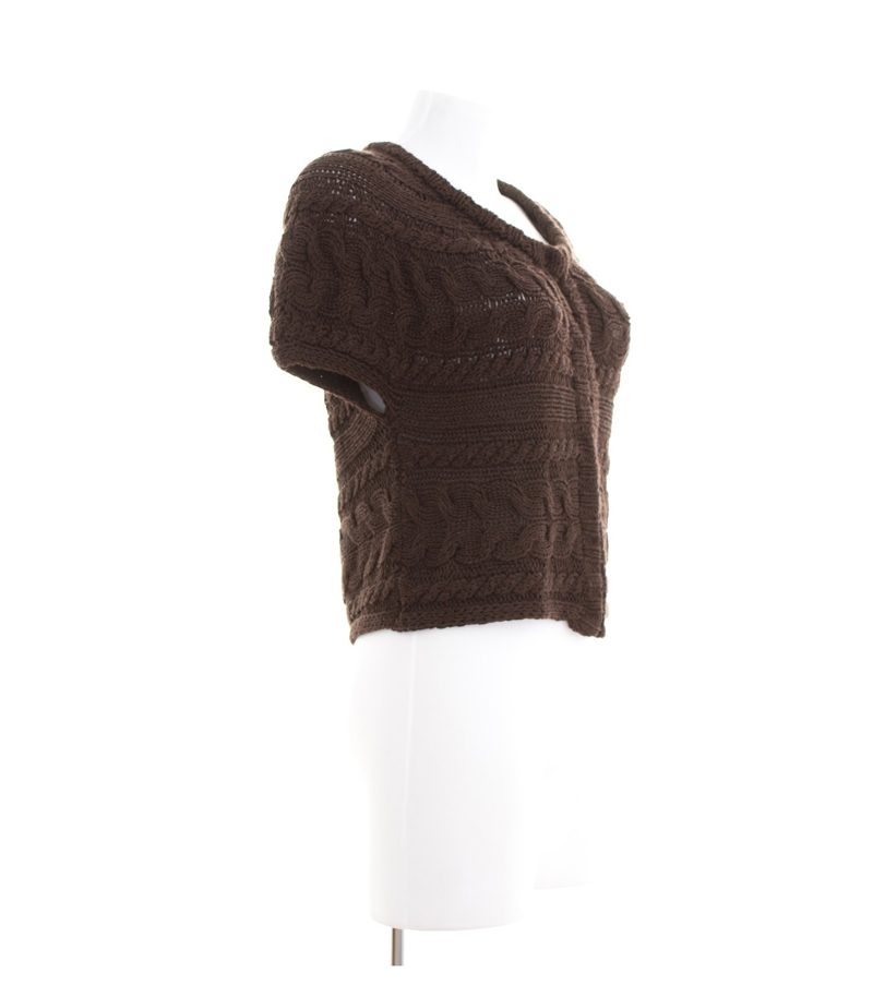 Massimo Dutti Damen Strickjacke Gr. M Braun Strick – Foto 2
