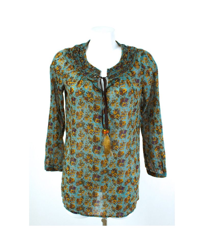 An Gel Bluse Tunika Damenbluse Shirt Gr. 40/L 100% Baumwolle – Foto 1
