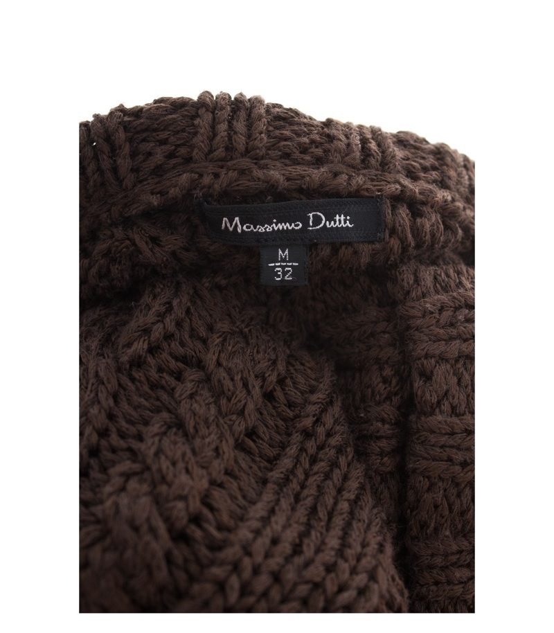 Massimo Dutti Damen Strickjacke Gr. M Braun Strick – Foto 4