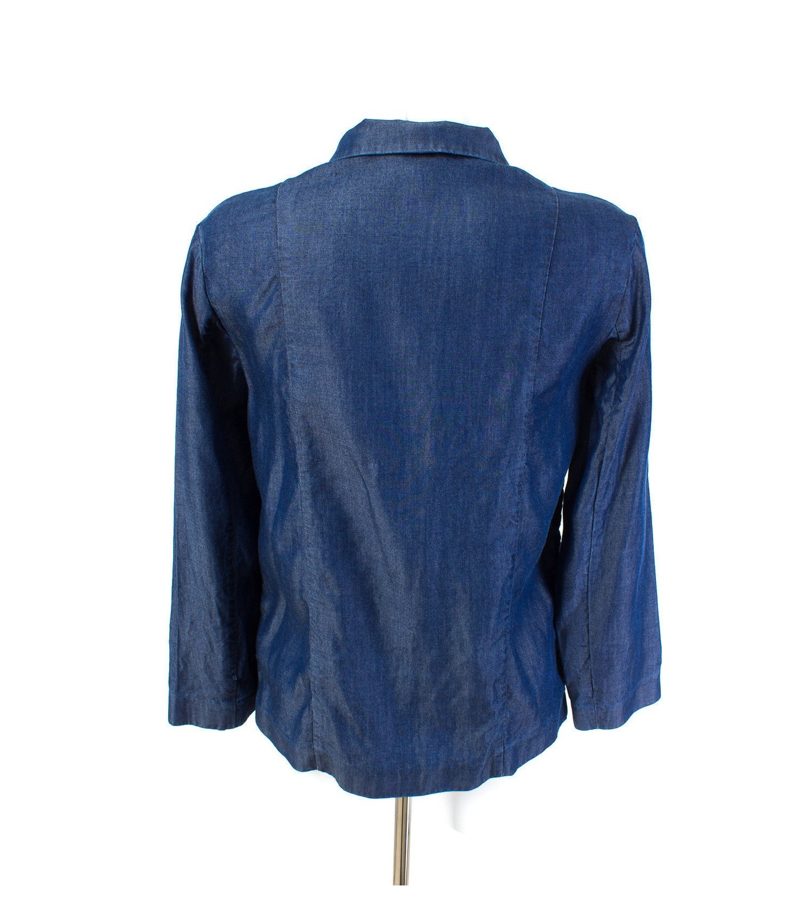 COS Damen Blazer Lyocell Business Klassisch Einreiher Gr. M Blau – Foto 2