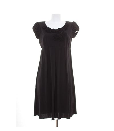 MARELLA Damen Kleid A-Linien Stretchkleid Gr. XL Schwarz